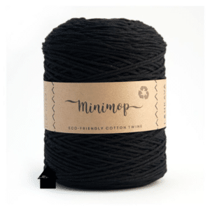 Minimop haakkatoen black