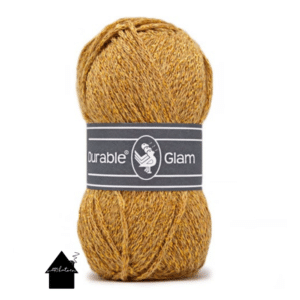 Durable Glam glitterend haakkatoen goud