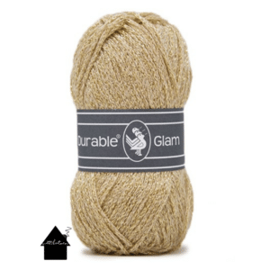 Durable Glam glitterend haakkatoen lichtgoud