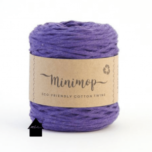 minimop gerecycled haakkatoen purple