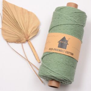 moppari single strand macrame garen 3mm 190 mtr eucalyptus