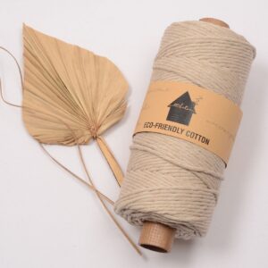 moppari single strand macrame garen 3mm 190 mtr linen beige