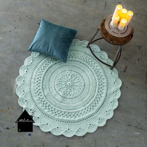 gehaakt rond vloerkleed early dew pastel