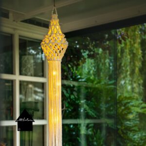 macrame lampion met verlichting