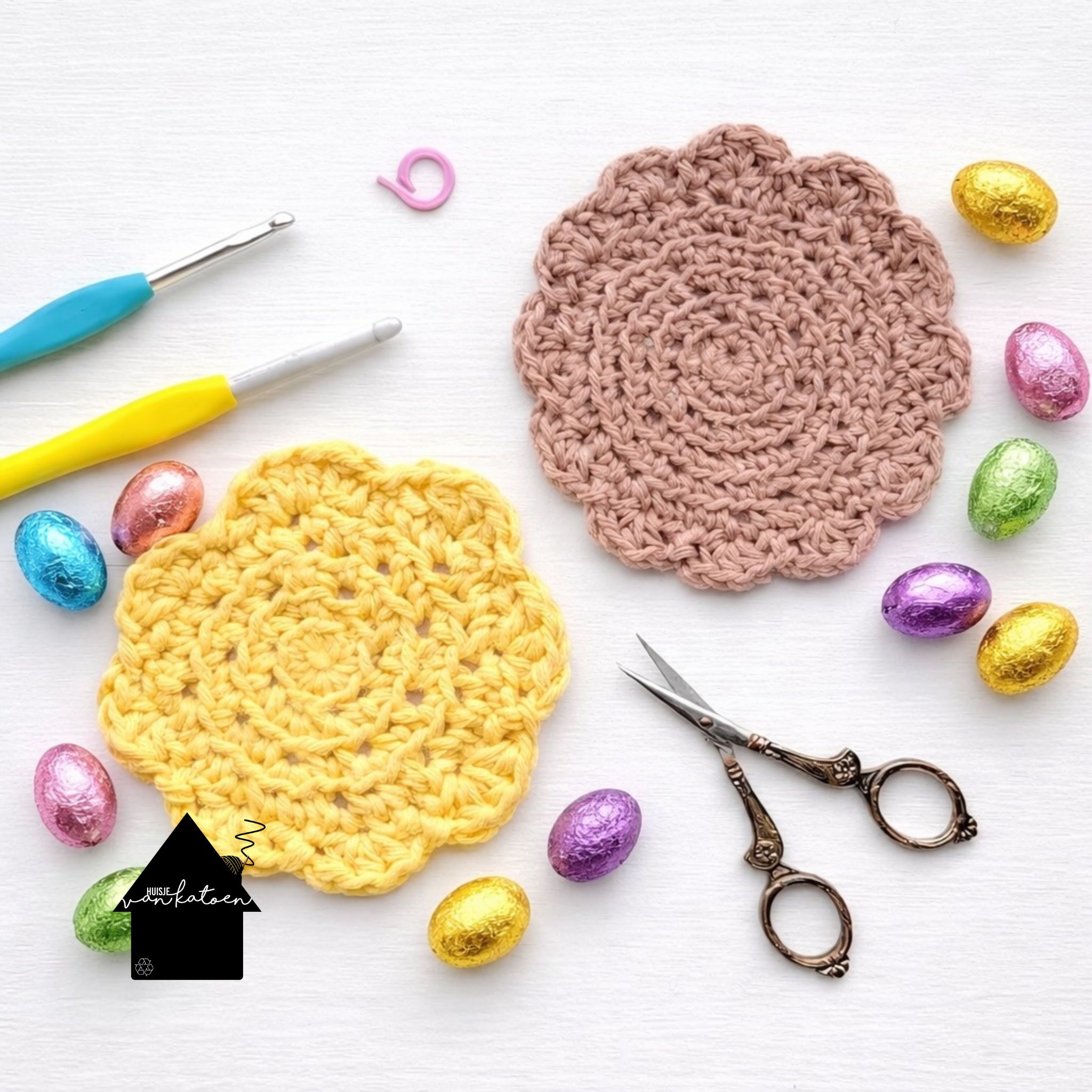 gehaakte onderzetters in progress